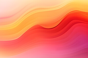 Wall Mural - Futuristic Wavy Motion Speed Lines Background or Backdrop With Indian Red, Pastel Orange and Tomato Colors. Good for Design Texture.