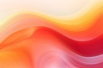 Wall Mural - Futuristic Wavy Motion Speed Lines Background or Backdrop With Indian Red, Pastel Orange and Tomato Colors. Good for Design Texture.