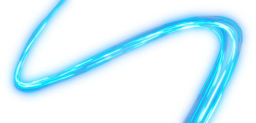 Wall Mural - luminous blue speed trails