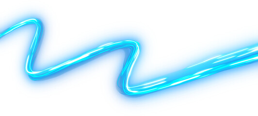 Wall Mural - Speed Blue Neon Line Design