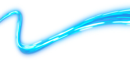 Wall Mural - abstract blue neon motion