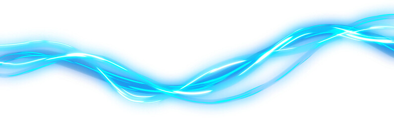 luminous blue neon streaks