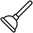plunger icon illustration design with outline