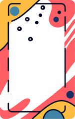 Naklejka na meble Colorful trendy photocard frame border