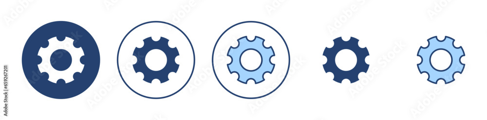 Cogs Signs Setting icon vector. Cog sign and symbol. Gear Sign Stock Vector ...