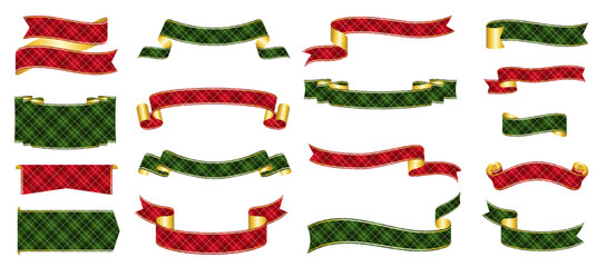 Wall Mural - christmas ribbon banner design material