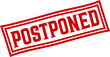 Postponed square grunge stamp, Red label stamp vector