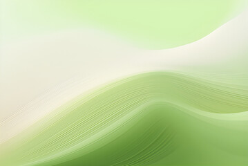 Wall Mural - Dynamic Horizontal Banner. Smooth Swirl Waves Background Design With Beige, Moderate Green and Light Green Color.