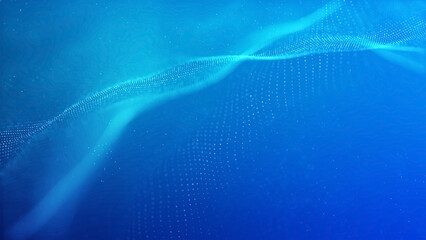 Wall Mural - blue dot wave abstract background