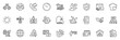 © blankstock - Icons pack as Photo camera, Online auction and Quickstart guide line icons for app include Social responsibility, Augmented reality, Share call outline thin icon web set. Globe. Vector