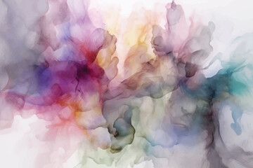 Wall Mural - Abstract rainbow colors watercolor background