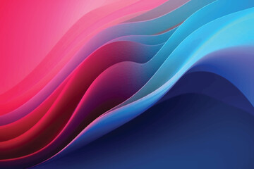 Blue and pink color wavy background with paper cut style
