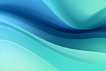 Wall Mural - Futuristic Banner Background With Cadet Blue, Light Sea Green and Midnight Blue Color. Modern Soft Curvy Waves Background Design.