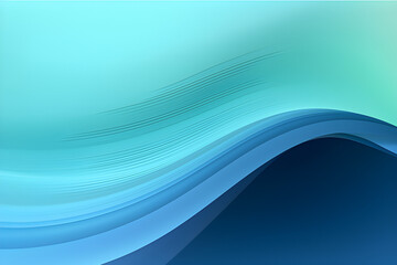 Wall Mural - Futuristic Banner Background With Cadet Blue, Light Sea Green and Midnight Blue Color. Modern Soft Curvy Waves Background Design.