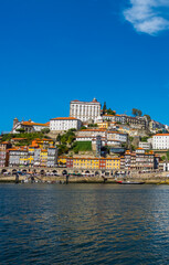 Wall Mural - Aerial panorama view of the Ribeira District in Porto, Portugal