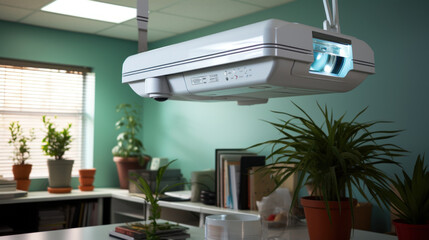 Led wall projector in modern operating room.