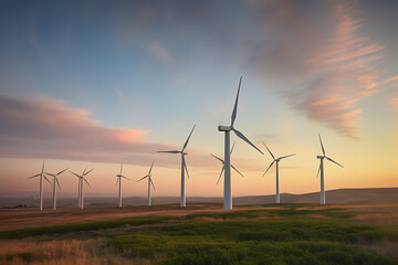  Wind Farm Generating Renewable Energy in a Rural Landscape