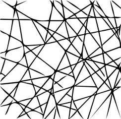 Wall Mural - Black and white illustration of molecular structure, network plexus, line pattern, geometric shapes