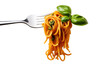 Spicy Pasta on isolated background