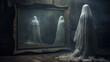 Ghostly Figures in a Haunted Mirror
