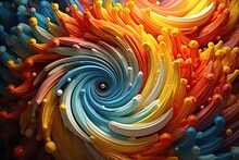 Swirls Of Color And Shapes Abstract And Colorful Pattern Generative AI
