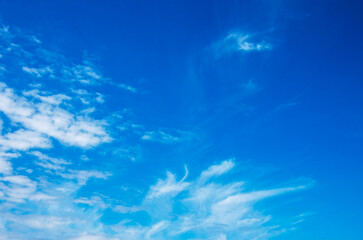 Wall Mural - blue sky background with white clouds