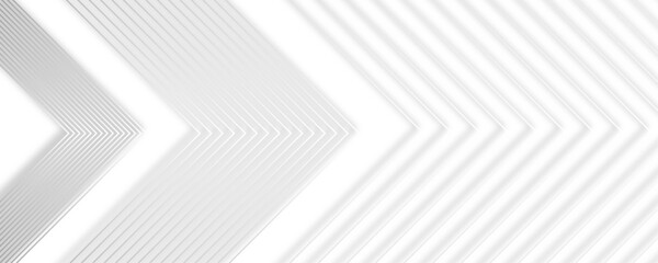 Grey hi-tech polygonal business corporate concept. White abstract background design white background with arrow futuristic pattern Design Template banner design white and gray gradient color arrows.