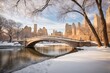 city bridge in winter