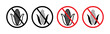 No Corn sign Line Icon Set. Fructose-free syrup vector symbol in black filled and outlined style.