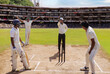 © IndiaPix - A bowler and the team appeals to umpire for out and the umpire gives out decision during a cricket match