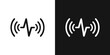Sound wave vibration vector icon. Sound symbol, music studio logo