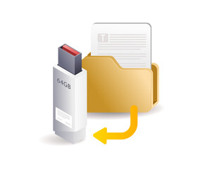 Aufkleber - Portable file folder data storage