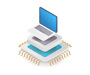 Aufkleber - Smart technology chip computer