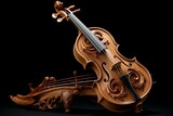 A stringed music instrument with a hollow body played with a bow or plucked. Generative AI