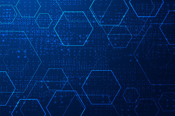 vector sci fi hexagonal futuristic pattern, innovation future technology background	
