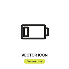 Leinwandbilder - Battery Status icon vector. Linear-style sign for mobile concept and web design. Battery Status symbol illustration. Pixel vector graphics - Vector.