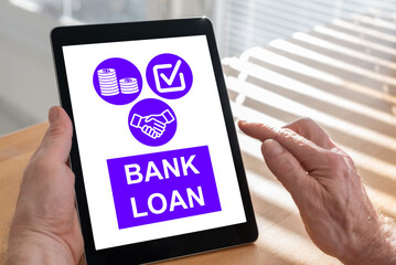 Poster - Bank loan concept on a tablet