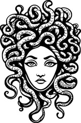 Sticker - medusa cartoon