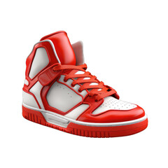 3d model of sneakers isolated on transparent and white background. Png transparent