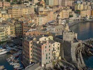 Wall Mural - veduta aerea della città di camogli in liguria