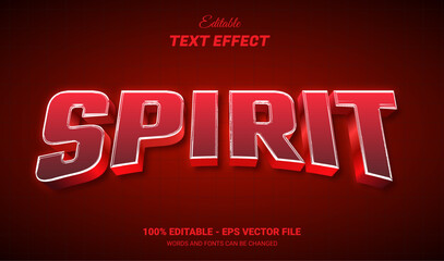 Wall Mural - Spirit editable 3d text effect