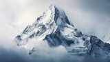Fototapeta Góry - Majestic Lonely mountain range, dramatic sky, and panoramic beauty in nature