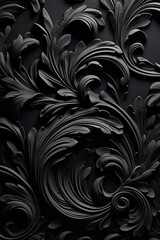 Wall Mural - A detailed and textured black background 
