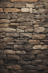 Wall Mural -  A detailed image of a rugged and weathered stone wall, highlighting the raw and earthy texture, adding 