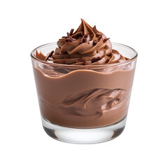 Chocolate mousse isolated on transparent background