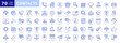 © FourLeafLover - Contact Us icon set. Complete With Concetps like E-mail, Phone, Address, Online Support, Smartphone, App, Feedback and more. Two Color Flat Style Icons vector collection