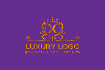 Luxury, royal, monogram, latter, business logo design