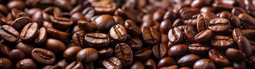 Image of coffee beans as a background close up.  