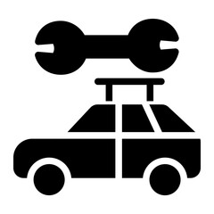 Wall Mural - Solid Car Service icon