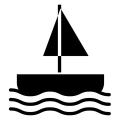 Wall Mural - Solid Boat icon